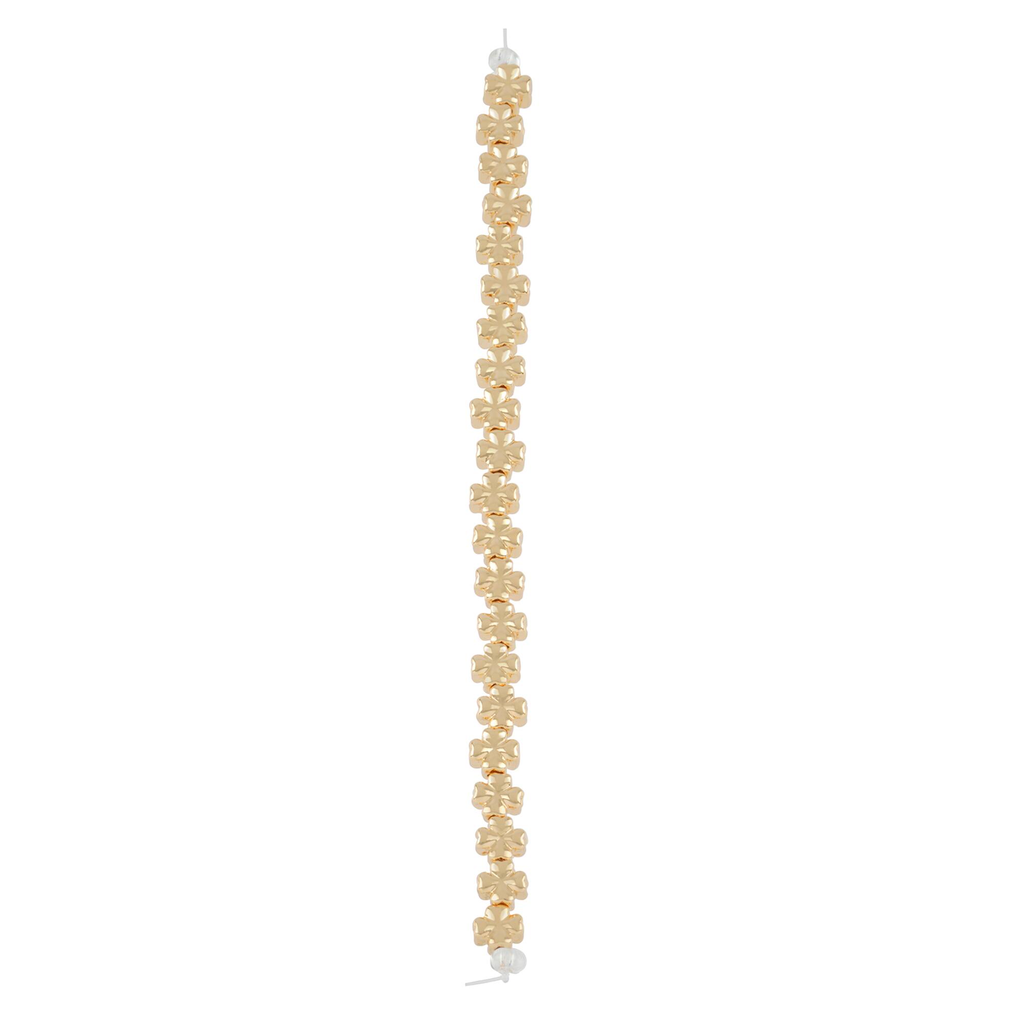 Gold Clover Beads, 6mm by Bead Landing™